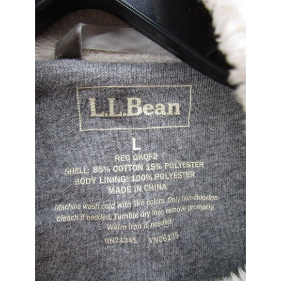 LL Bean Jacket Large Vest Coat Windbreaker Fleece Lined Outdoor * - Picture 10 of 12